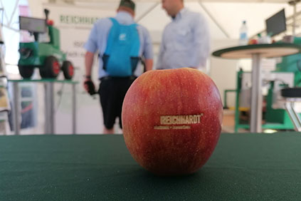 Apfel mit Reichhardt Logo